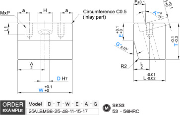 ล็อกกิ้งบล็อค แบบรูเอียง drawing