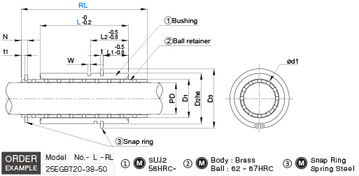 บอลไกด์ แบบมีแหวน drawing