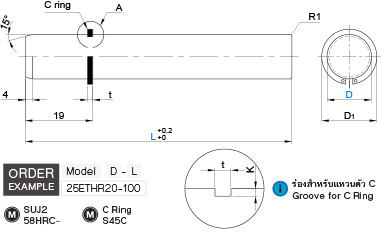 อีเจ็คเตอร์ลีดเดอร์พิน มีแหวนตัว C drawing
