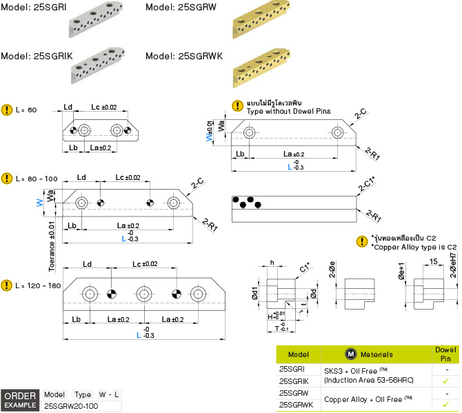ไกด์เรล รุ่นมีแชมเฟอร์ drawing