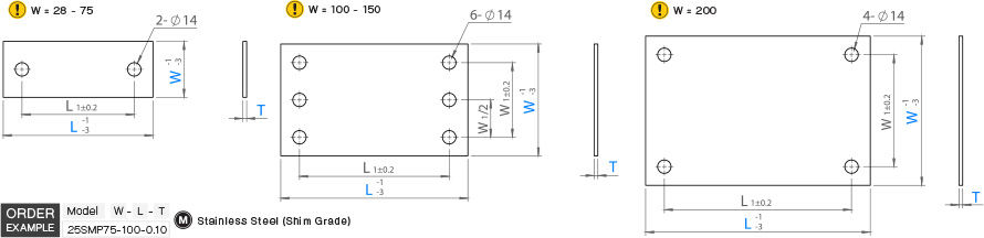 แผ่นชิม สำหรับแวร์เพลท drawing