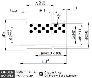 ไกด์บุชสำหรับแม่พิมพ์ไดคาส drawing