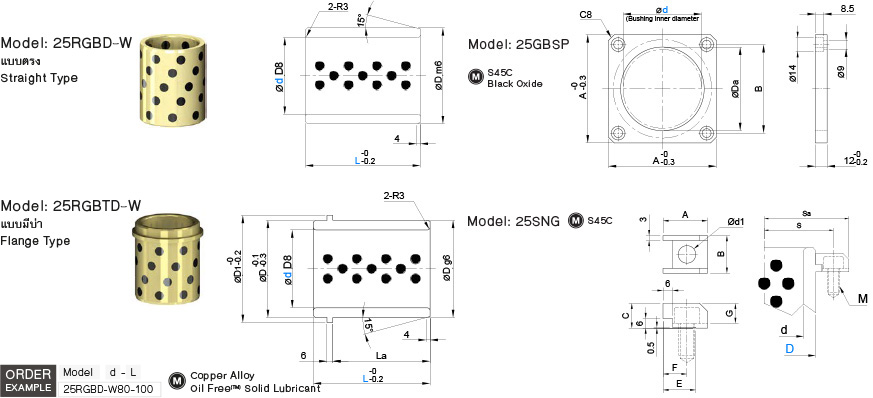 Guide Bushs for Large Mold drawing