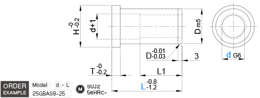 ลีดเดอร์บุช แบบมีบ่า ไม่มีร่องน้ำมัน drawing