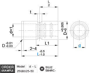 ลีดเดอร์บุชรุ่นพรีซิชั่น แบบตรง drawing