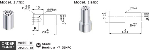 Die Cast Date Marking Pin drawing