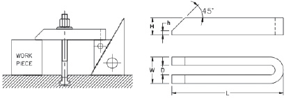 แคลมป์แม่พิมพ์ รูปตัวยู drawing
