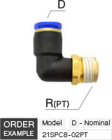 Male Elbow Quick Fitting Joint drawing
