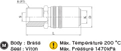 โมลด์คัปปลิ้งซ็อกเก็ต เกลียวตัวผู้ SM (J-Type) drawing