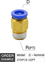 ข้อต่อสวมเร็ว เกลียวตัวผู้ drawing