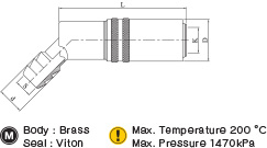 โมลด์คัปปลิ้งหักศอก 45° (G-Type) drawing