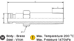 โมลด์ฟิตติ้งนิปเปิ้ล รุ่นยาวมีเกลียว (G-Type) drawing