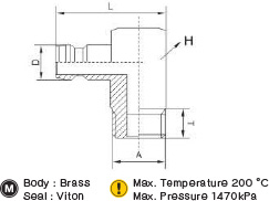 โมลด์ฟิตติ้งนิปเปิ้ล หักศอก 90° (G-Type) drawing