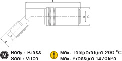 โมลด์คัปปลิ้งซ็อกเก็ตหักศอก 45° (A-Type) drawing