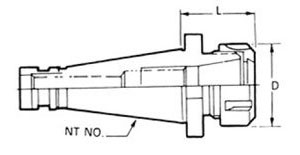 หัวจับคลอเล็ท ER ด้าม NT drawing