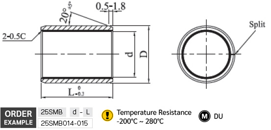 Metal Polymer Bush drawing