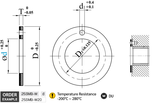 แหวนเมทัลโพลีเมอร์ drawing