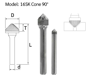 Carbide Burrs SK drawing