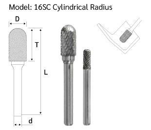 Carbide Burrs SC drawing
