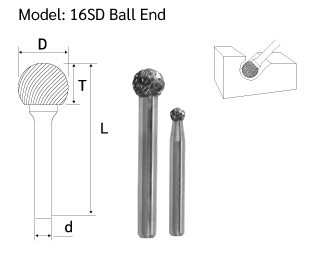 Carbide Burrs SD drawing