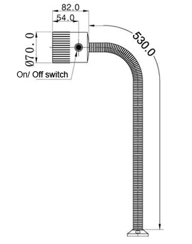 โคมไฟ LED คอห่าน ฐานแม่เหล็ก drawing
